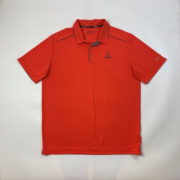 Nike Golf Shirt Mens Extra Large Red Tour Performance Dri Fit Short Sleeve Polo - Picture 2 of 9